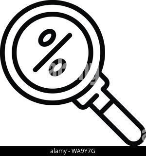 Search good lease percent icon, outline style Stock Vector
