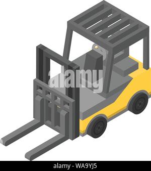 Forklift icon, isometric style Stock Vector