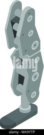 Robot foot limb icon, isometric style Stock Vector