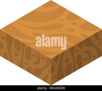 Indian soil icon, isometric style Stock Vector