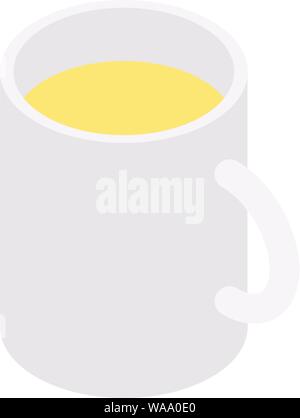 Lemonade mug icon, isometric style Stock Vector