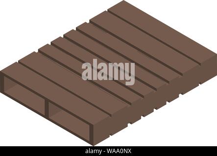 Solid pallet icon, isometric style Stock Vector