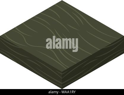 Jungle soil land icon, isometric style Stock Vector