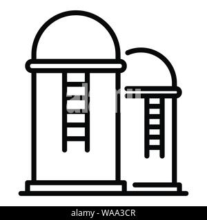 Farm grain deposit icon, outline style Stock Vector