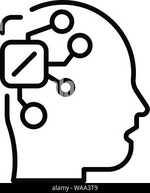 Brain Telepathic Control Vector Thin Line Icon Stock Vector Image & Art ...