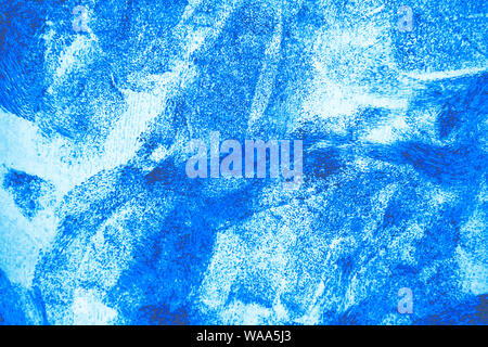 Blue texture of decorative plastered wall. Textured background. Great for design and texture background. Stock Photo