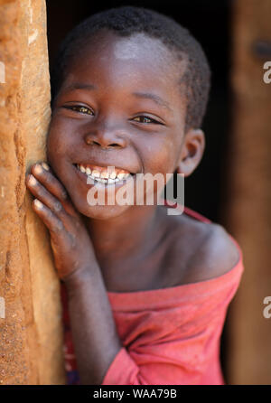 Young student in primary school in Kigoma, Tanzania. Tanzania has still an alarming drop-out rate of students in primary school Stock Photo