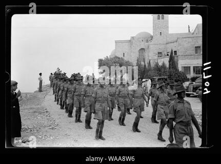 Church parade at St. Andrew's Church on Aug. 11, 1940. Troops leaving the church after service Stock Photo