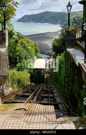 The Lynton and Lynmouth Cliff Railway, Lynton, Devon Stock Photo