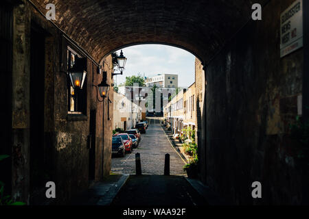 London/UK - 22/07/19: Gloucester Mews West, Bayswater. Bayswater is an affluent area within the City of Westminster Stock Photo