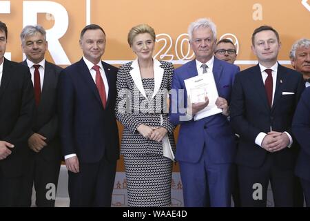 May 8, 2019 Warsaw, Poland. Pictured: President of Poland Andrzej Duda and Agata Duda Stock Photo