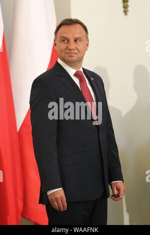 July 30, 2018  Warsaw, Poland. Pictured: President of Poland Andrzej Duda Stock Photo