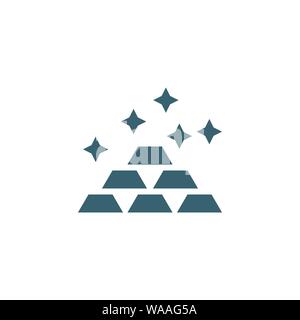 Gold related vector glyph icon. Stock Vector
