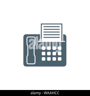 Fax related vector glyph icon. Stock Vector