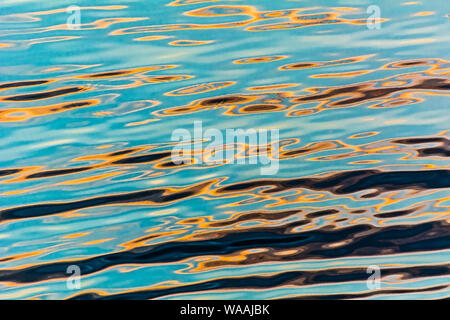 abstract reflection in water ripples Stock Photo