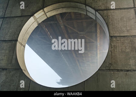 concrete structure in the fog Stock Photo
