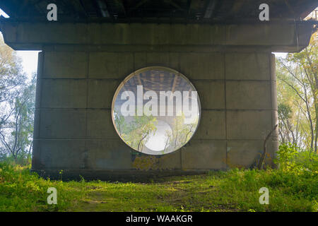 concrete structure in the fog Stock Photo