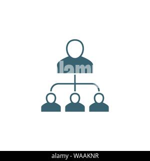 Organization Flat related vector glyph icon. Stock Vector