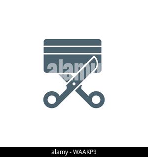Expired Credit Card related vector glyph icon. Stock Vector