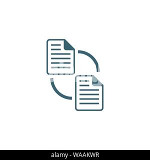 File Exchange related vector glyph icon. Stock Vector
