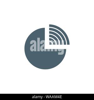 Pie Chart related vector glyph icon. Stock Vector