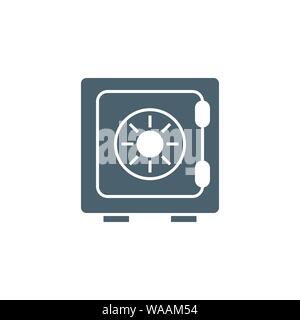 Safe related vector glyph icon. Stock Vector