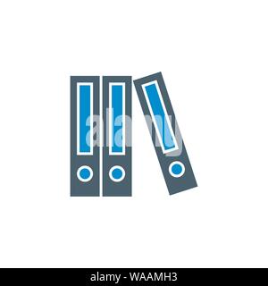 Office Folders related vector glyph icon. Stock Vector