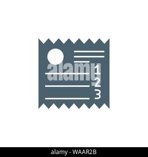Sales Receipt related vector glyph icon. Stock Vector