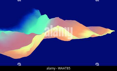 Seabed Landscape with Seamounts. Vector illustration for design. Stock Vector