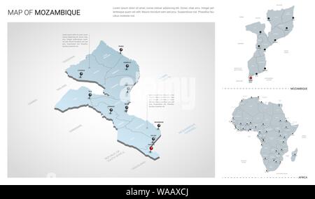 Maputo City Name (Mozambique, Africa) with black white city map ...