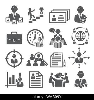 Head Hunting Icons on white background Stock Vector