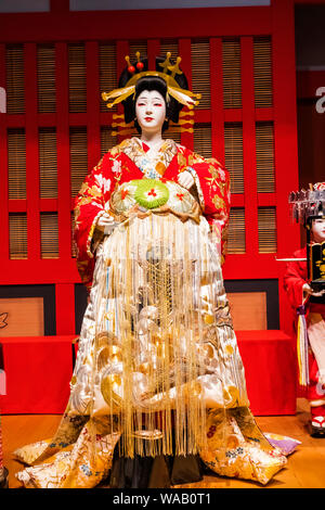 Japan, Honshu, Tokyo, Ryogoku, Tokyo Metropolitan Edo-Tokyo Museum, The Sukeroku Stage, Display of Geisha, 30076407 Stock Photo