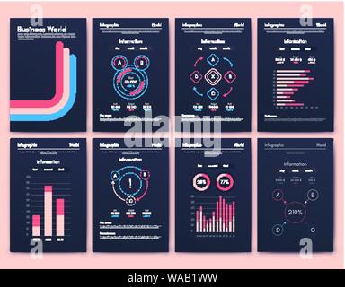 Modern infographic vector concept. Business graphics brochures. Stock Vector