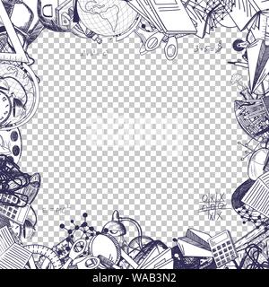 Back To School. Transparency Grid Background Design. Vector Illustration. Stock Vector