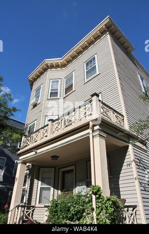 CAMBRIDGE, UNITED STATES - JUNE 9, 2013: House in Cambridge, Massachusetts near Boston, USA. Home ownership rate in the USA is approximately 64 percen Stock Photo