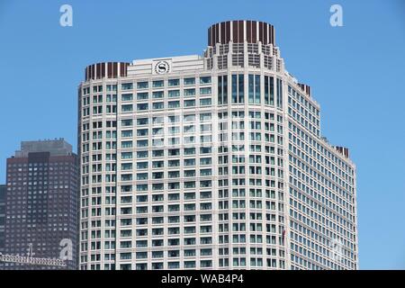 CHICAGO, USA - JUNE 27, 2013: Sheraton Hotel in Chicago. Sheraton is part of Starwood Hotels and Resorts Worldwide, group employing more than 181,000 Stock Photo