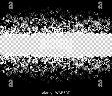 Abstract Musical Theme. Transparency Grid Background Design. Vector Illustration. Stock Vector