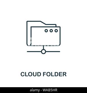 Folder sync icon Black line art vector in black and white outline set ...