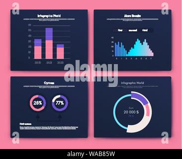 Infographic vector brochure elements for business illustration Stock Vector