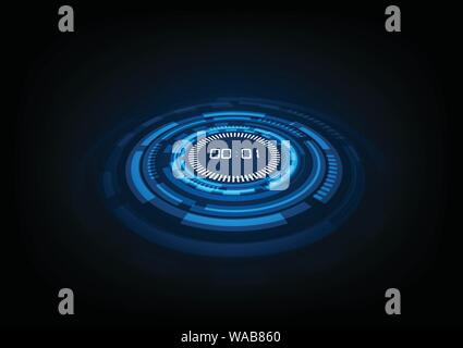 Abstract Futuristic Technology Background with Digital number timer concept and countdown, vector transparent Stock Vector