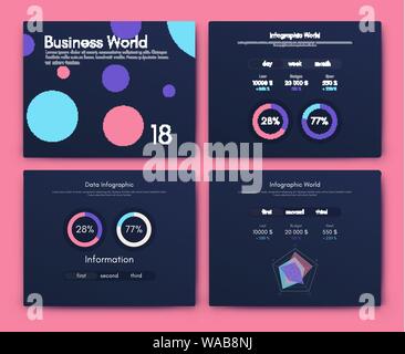 Infographic vector brochure elements for business illustration Stock Vector