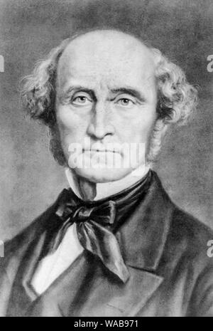John Stuart Mill, 1806-1873, portrait, photograph, 1884 Stock Photo