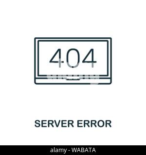 Server Error icon. Thin outline style design from web hosting icons collection. Creative Server Error icon for web design, apps, software, print usage Stock Vector