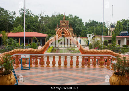 Entrance Gate To The World Peace Pagoda Near Pokhara City Nepal Stock Photo Alamy