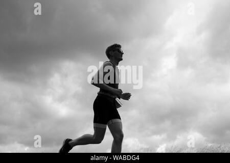 Runner. Dublin city, Ireland. Stock Photo