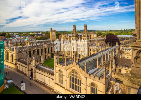 High angle view of King's College Chapel, UK Stock Photo