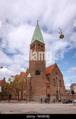 St. andrew's church in in crossroads, Copenhagen, August 16, 2019 Stock Photo