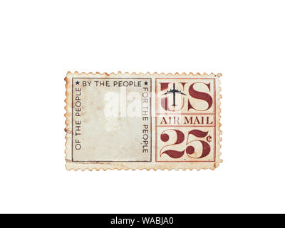 Old grunge posted stamp reverse side.Template for graphic designers Stock Photo