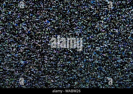 CRT television screen static noise as background Stock Photo