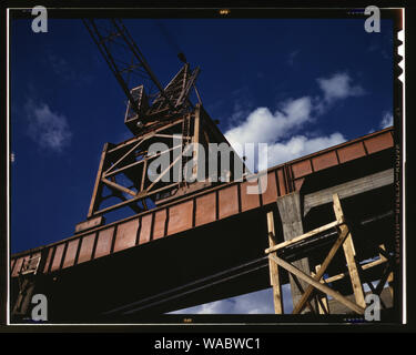 Construction at Douglas Dam (TVA), Tenn. Stock Photo